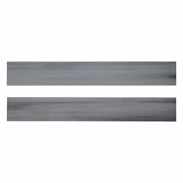 Water Color Graphite Bullnose 3.5 In. X 24 In. Glazed Porcelain Wall Tile, 12PK